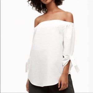 Aritzia Babaton Malik off the shoulder tie sleeve blouse